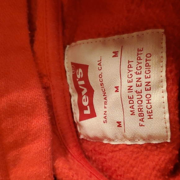 Size Medium Levi's Embroidered Appliqué Sweatshirt Hoodie - Picture 4 of 6